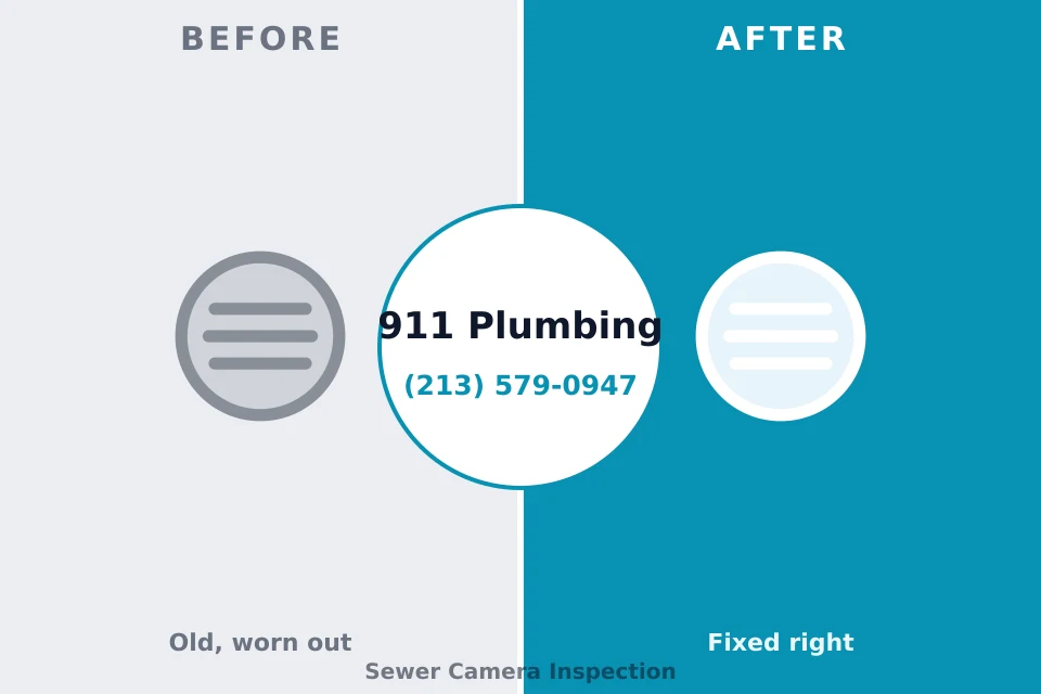 Before and after: plumbing repair Kentland, IN
